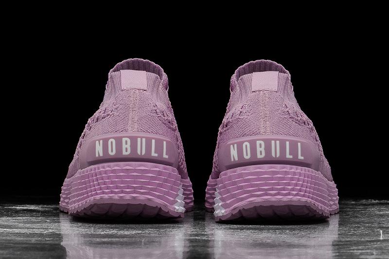 Men's Nobull Orchid Knit Running Shoes Pink | SG D2013F